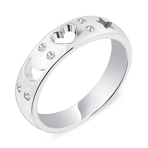 Серебряное кольцо с фианитами (арт. 7501/5200) – изображение 1