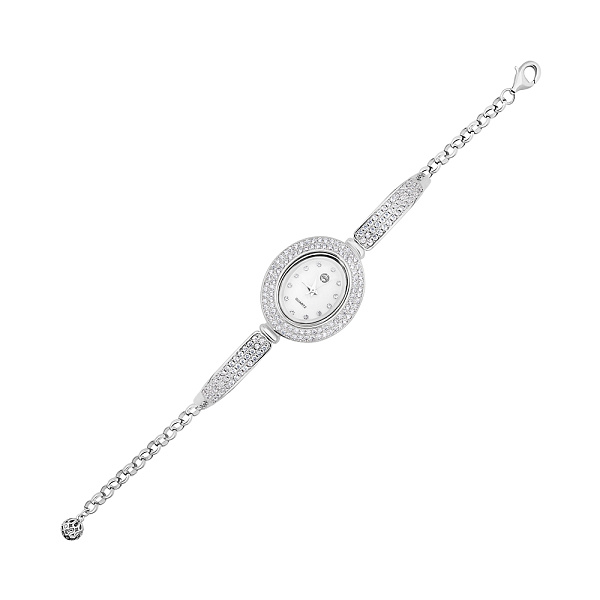 Срібний годинник з фіанітами (арт. 7526/305) – зображення 1