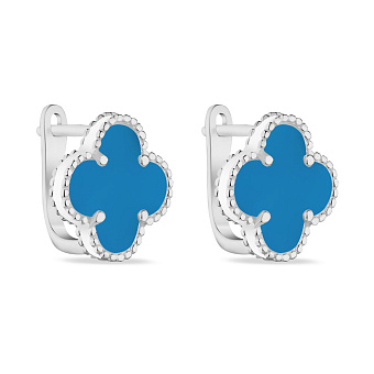 Серебряные серьги с бирюзой (арт. 7502/3153/15Б)
