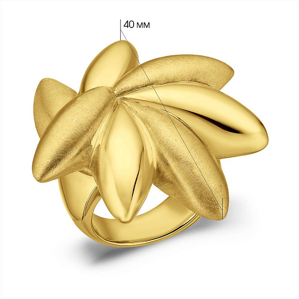 Золотое кольцо Francelli без камней (арт. е156698жм) – изображение 4