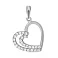 Кулон «Серце» з білого золота з фіанітами (арт. 421597б) – зображення 1