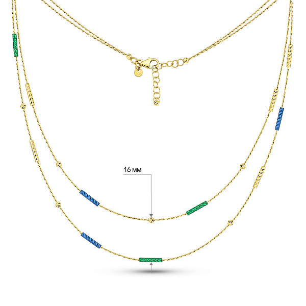 Золотое колье Francelli (арт. 352581жзс) – изображение 2