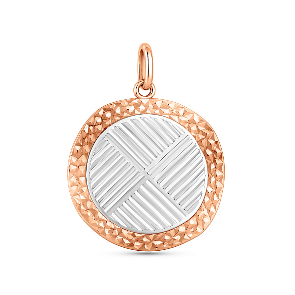 Кулон из комбинированного золота (арт. 422388кб) – изображение 1