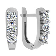 Золоті сережки з фіанітами (арт. 117700б)