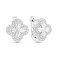 Серебряные серьги Клевер с фианитами (арт. 7502/10109) – изображение 1