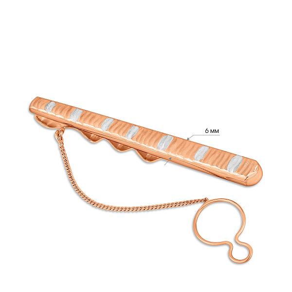 Зажим для галстука из красного золота (арт. 200083ра) – изображение 2