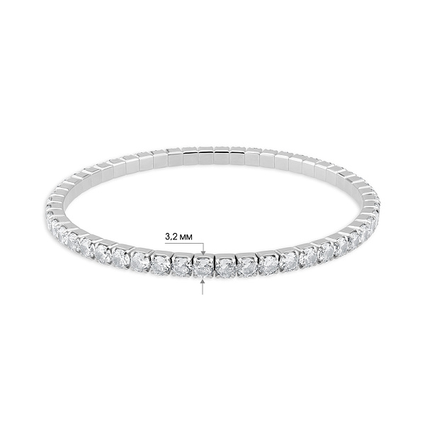 Браслет из серебра с дорожкой из фианитов (арт. 7509/4838) – изображение 2