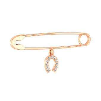 Золотая булавка с подвесной частью (арт. 360029)