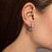 Серьги-кольца из белого золота без камней (арт. 1091388/20б) – изображение 3