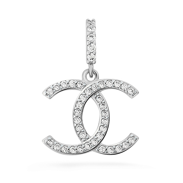 Золотий кулон в білому кольорі металу (арт. 440502б) – зображення 1