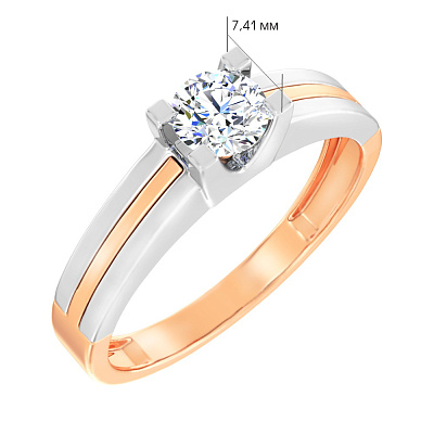 Золотое помолвочное кольцо с бриллиантом (арт. К011021)