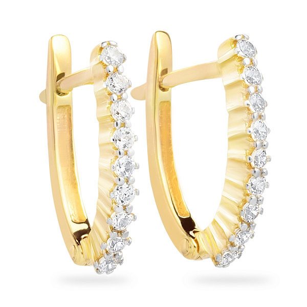 Золоті сережки-доріжки з фіанітами (арт. 110078ж) – зображення 1