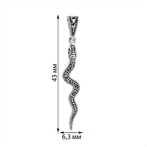 Срібний підвіс Змія (арт. 7403/4332мрк) – зображення 2