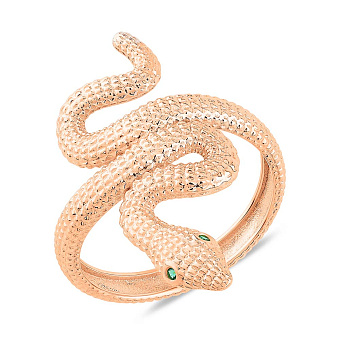 Золота каблучка Змія з фіанітами (арт. 1401057з)