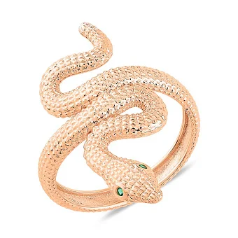 Золота каблучка Змія з фіанітами (арт. 1401057з)