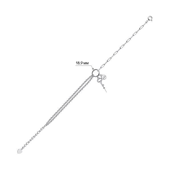 Серебряный браслет без камней (арт. 7509/4717) – изображение 2