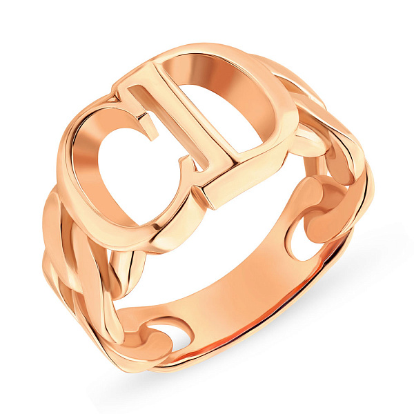 Кольцо из красного золота без камней (арт. 155195) – изображение 1