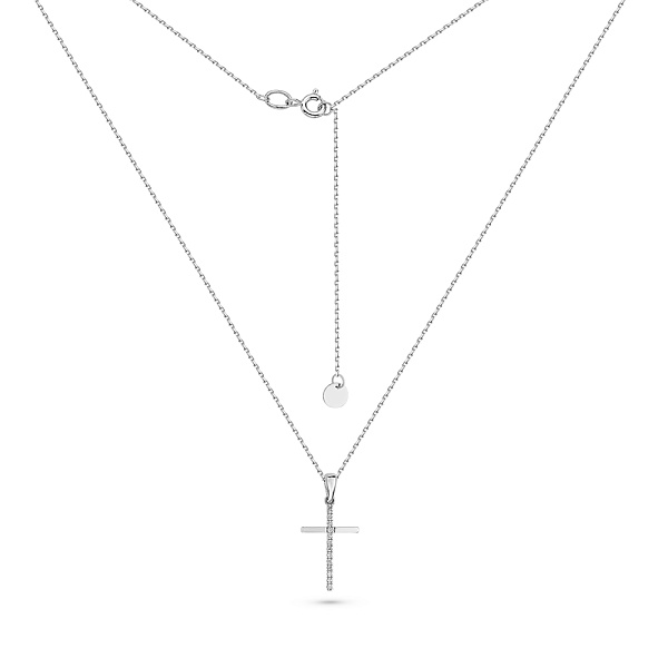 Золоте кольє з хрестиком з діамантами (арт. Ц011279005б) – зображення 2