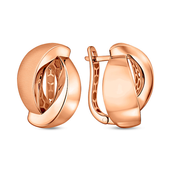 Золоті сережки з матовим покриттям (арт. 1092153м) – зображення 1