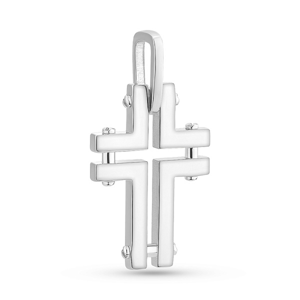 Хрестик з білого золота без каменів (арт. 4401003/30б) – зображення 1