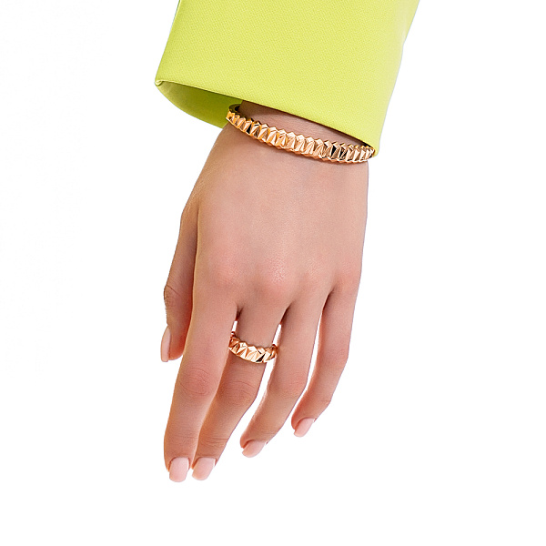 Жесткий браслет из красного золота (арт. 326805) – изображение 2