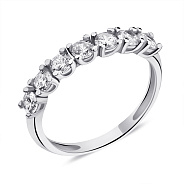Фото Серебряное кольцо с дорожкой из фианитов (арт. 7501/1455К)