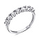 Серебряное кольцо с дорожкой из фианитов (арт. 7501/1455К) – изображение 1