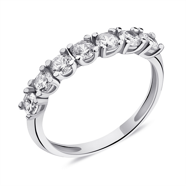 Серебряное кольцо с дорожкой из фианитов (арт. 7501/1455К) – изображение 1