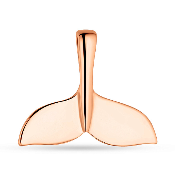 Золотой подвес "Хвост кита" без камней (арт. 424558) – изображение 1