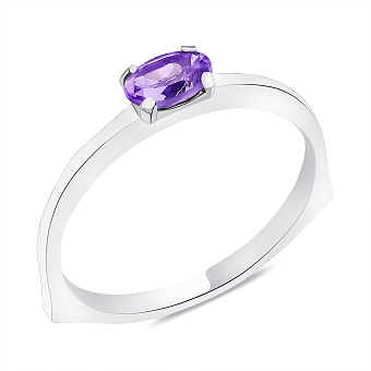 Серебряное кольцо с аметистом (арт. 7501/532Акп)