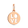 Подвес Love из красного золота (арт. 440702) – изображение 1