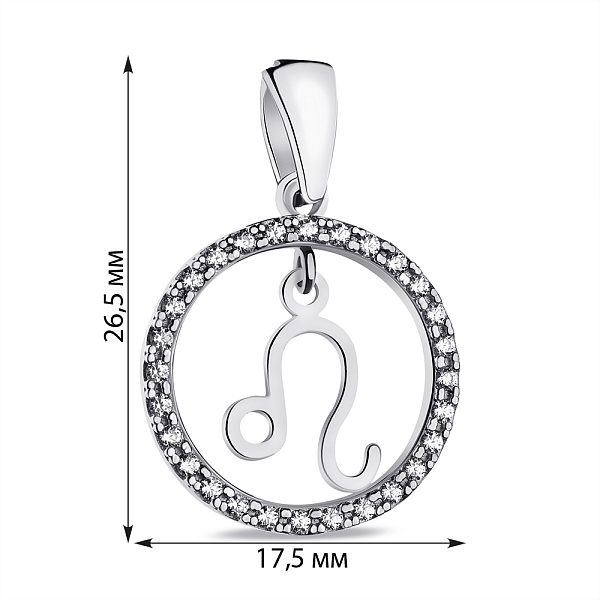 Серебряный подвес Лев (арт. 7503/А054лвпю) – изображение 2