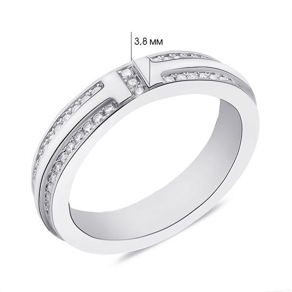 Каблучка зі срібла з фіанітами (арт. 7501/6071) – зображення 2