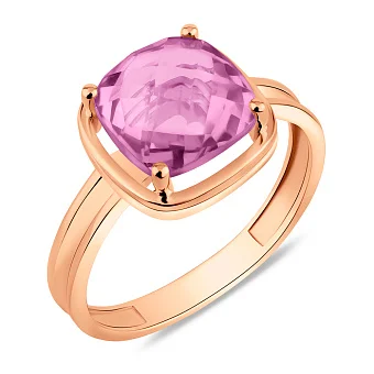 Золота каблучка з кварцом (арт. 141156ПфГ)