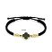 Браслет на нити с ониксом и золотыми вставками (арт. 340102жчо) – изображение 4