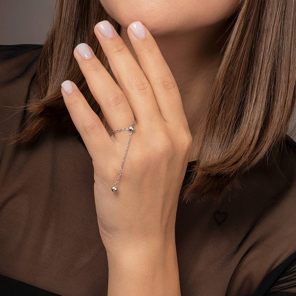 Каблучка FLY з білого золота (арт. 1401058б) – зображення 3