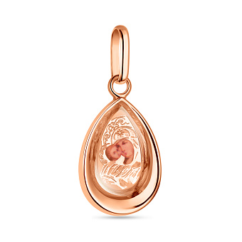 Фото Золотая ладанка "Богородица" (арт. 400400В)