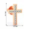 Одинарна золота сережка Хрестик з фіанітами  (арт. 110009Я) – зображення 2