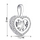 Серебряная подвеска Сердце с фианитами (арт. 7503/39090р) – изображение 2
