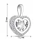 Срібна підвіска Серце з фіанітами (арт. 7503/39090р) – зображення 2