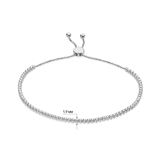 Браслет з білого золота Francelli з фіанітами (арт. 3261148б) – зображення 4