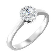 Каблучка з білого золота з діамантами (арт. К011313020/750б)