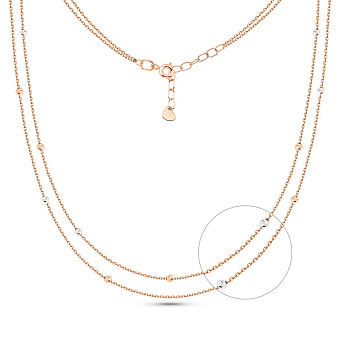 Колье из красного и белого золота (арт. 360179кб)