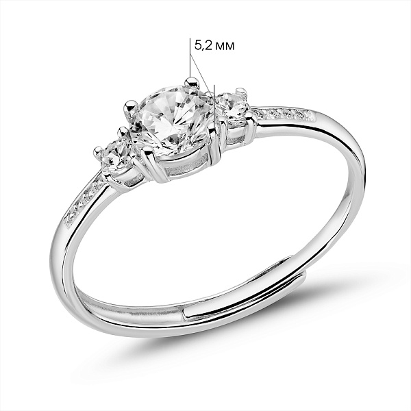 Серебряное кольцо с фианитами (арт. 7501/8072) – изображение 2