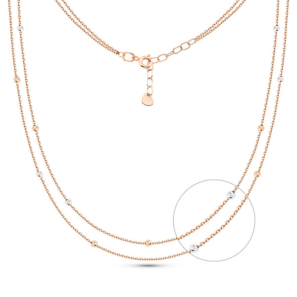 Колье из красного и белого золота (арт. 360179кб) – изображение 1