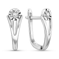 Сережки з білого золота з діамантами (арт. С011403010б)