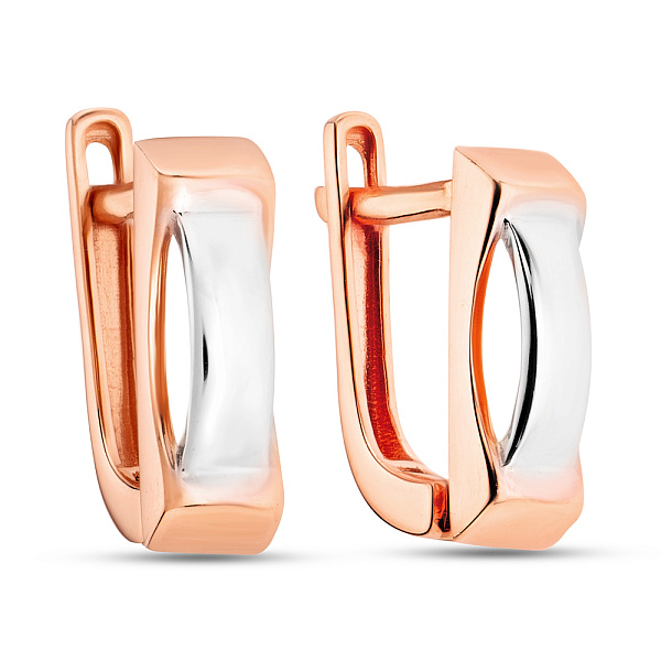 Золотые серьги без камней (арт. 105839) – изображение 1