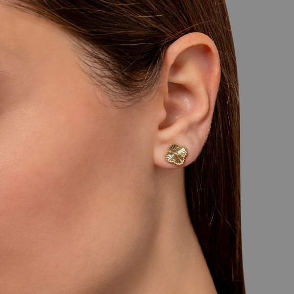 Серьги из желтого золота (арт. 1101267жа) – изображение 4