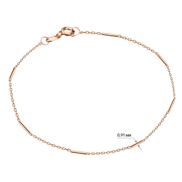 Золотой браслет на ногу (арт. ц3114601н) – изображение 3