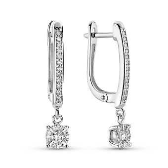 Фото Золотые серьги с бриллиантами (арт. 2192178202)